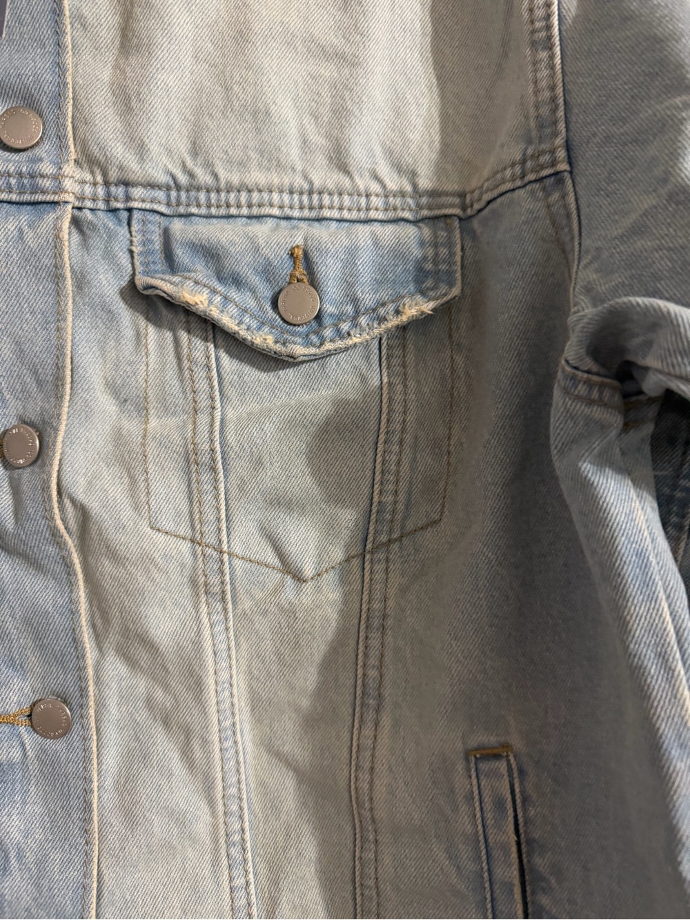 Universal Thread Light Blue Denim Jacket with Chest Pockets - Picture 3 of 5
